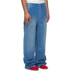 COÛT DE LA LIBERTÉ Blue Eli Corduroy Painter Trousers