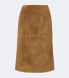 Jil Sander Suede midi skirt