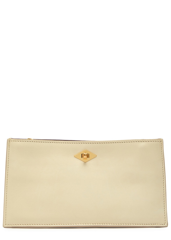 Photo: Metier Ease Leather Clutch - Cream - One Size