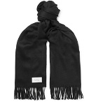 Givenchy - Fringed Wool and Cashmere-Blend Scarf - Black