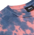 Stüssy - Logo-Print Tie-Dyed Cotton-Jersey T-Shirt - Pink
