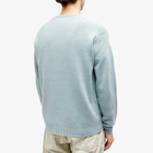 Auralee Men's Washed French Merino Knit in Light Blue