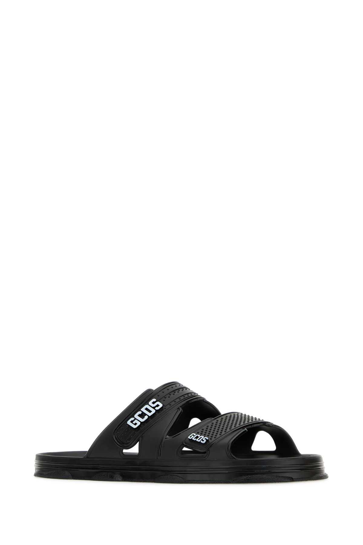 Black Rubber Gcds Slippers