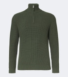 Allude Wool and cashmere half-zip sweater