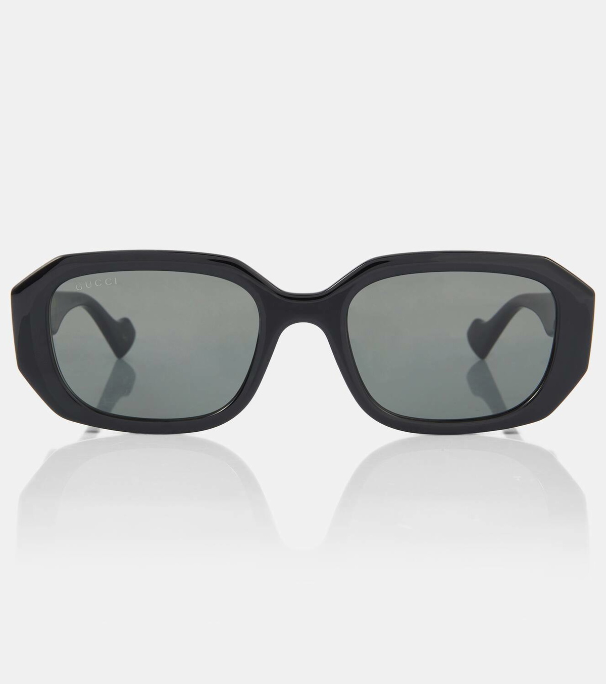 Double G Logo Square Sunglasses Gucci Double G Logo Square Sunglasses - Black Sunglasses  main image 3