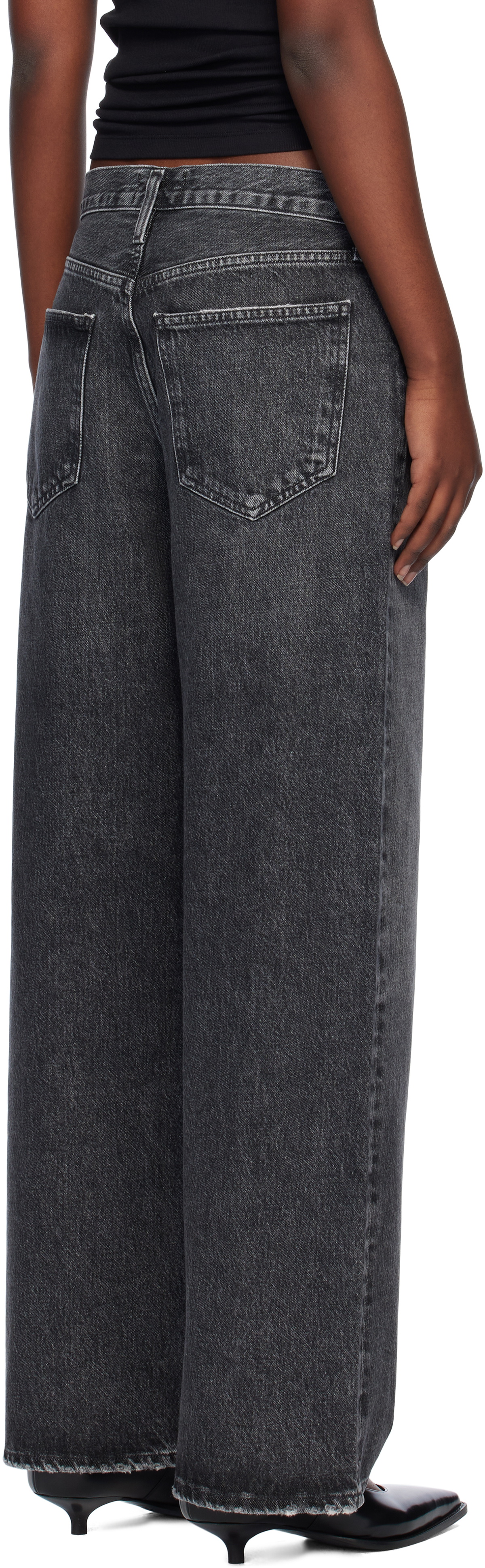 AGOLDE Gray Low Slung Baggy 30.5 Jeans