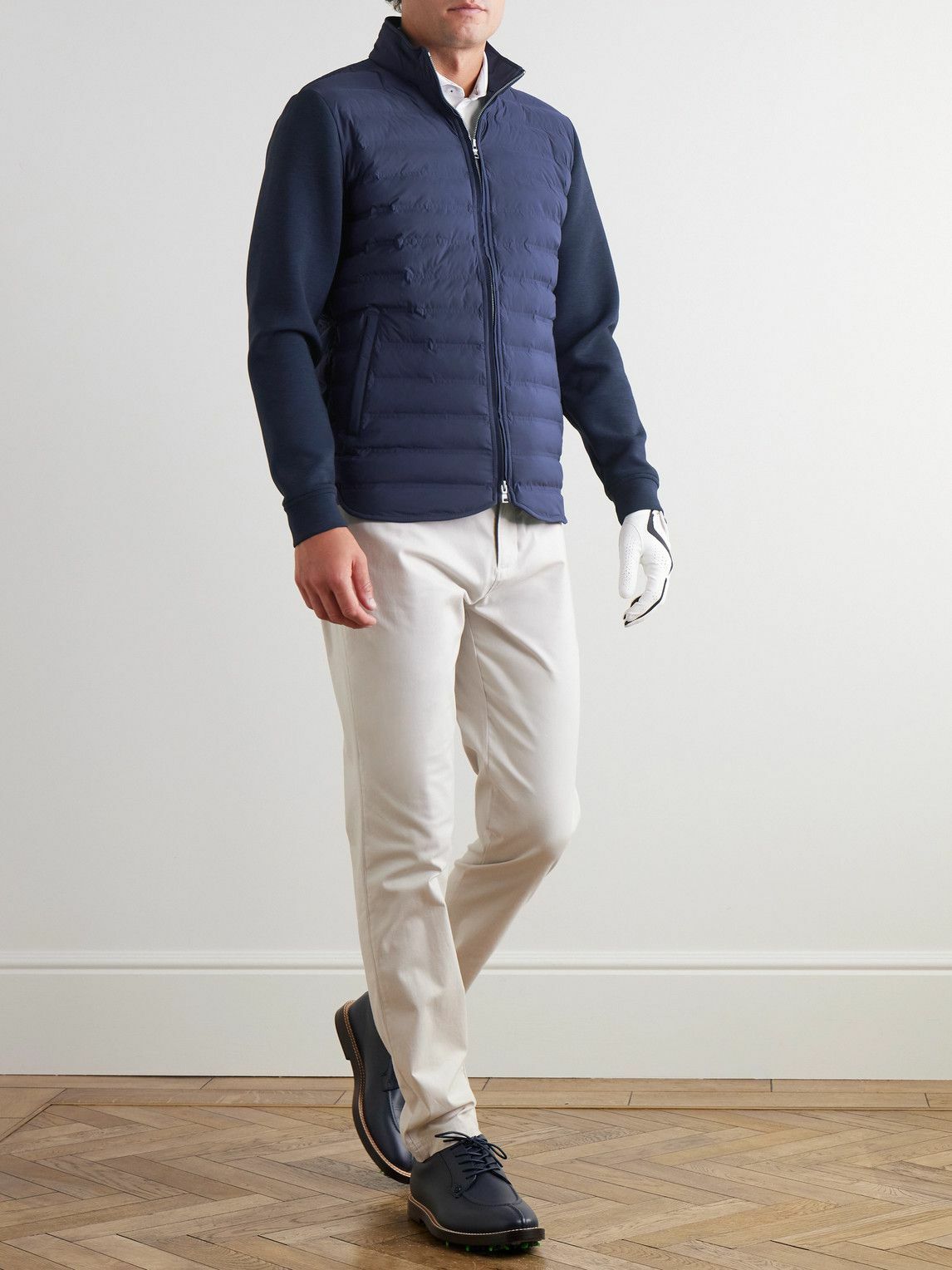 Peter Millar - Winsome Hybrid Tech-Jersey and Quilted Shell Jacket - Blue