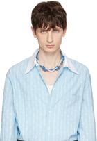 Casablanca Blue & White Knotted Necklace