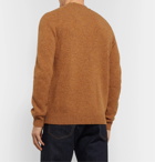 Mr P. - Mélange Shetland Wool Sweater - Brown