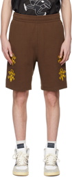 ICECREAM Brown Cones & Bones Shorts