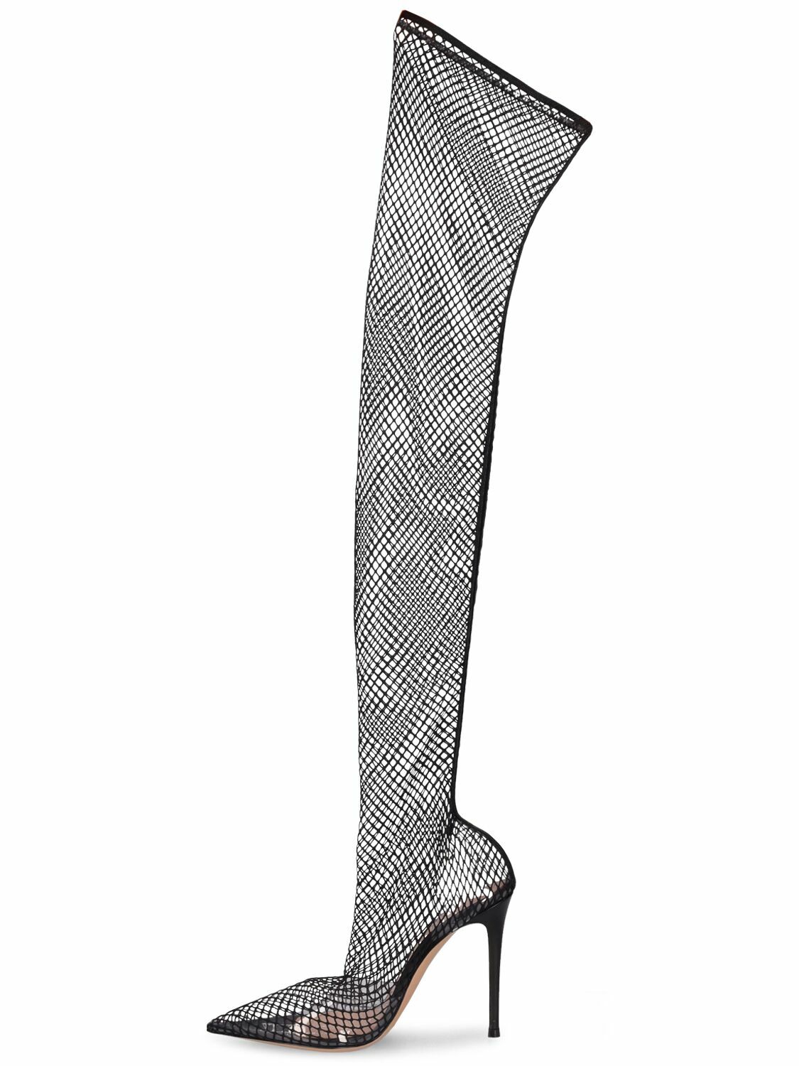 GIANVITO ROSSI - 105mm Aires Mesh & Plexi Boots Gianvito Rossi GIANVITO ROSSI - 105mm Aires Mesh & Plexi Boots Gianvito Rossi