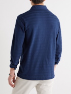 Massimo Alba - Raya Striped Slub Cotton-Jersey Polo Shirt - Blue