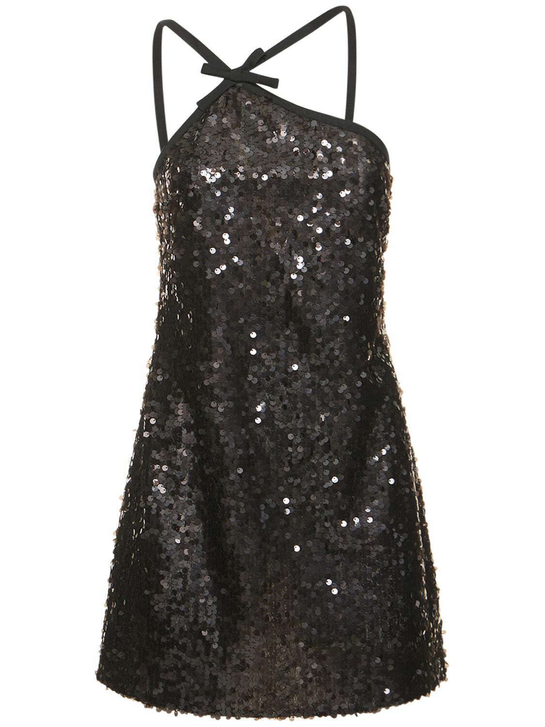 msgm sequin dress Black Sequin Maxi Dress