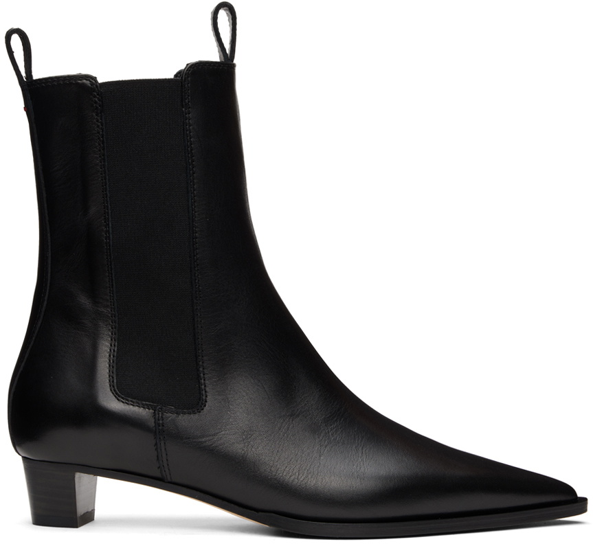 【関税込み】Aeyde ブラック Antonia チェルシーブーツ Aeyde: Black Antonia Chelsea Boots | SSENSE