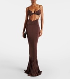 Nensi Dojaka Draped maxi skirt