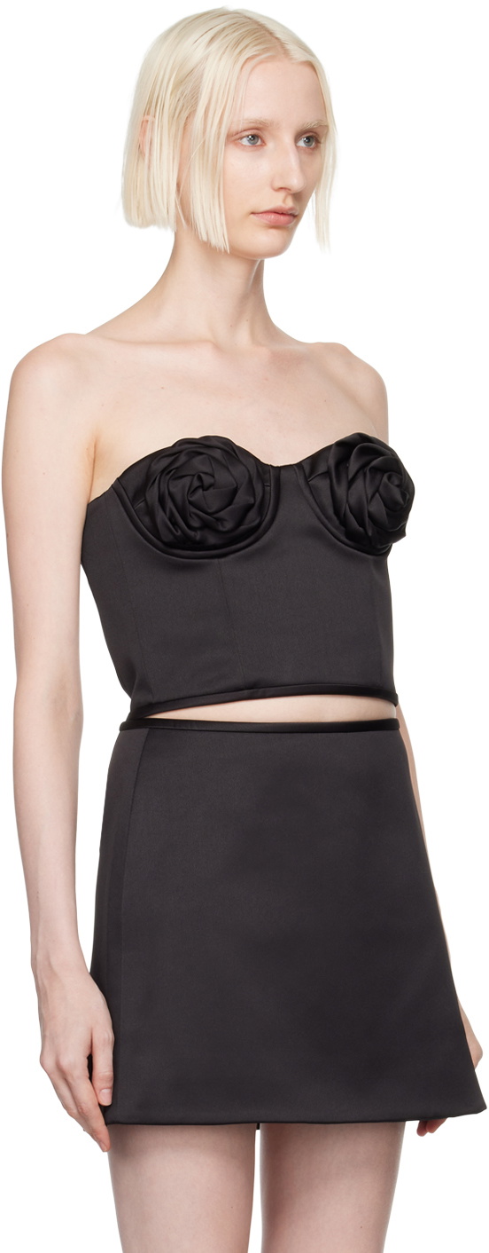 Marc Jacobs Black 'The Satin Rose' Corset