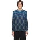 Missoni Blue and Black Crewneck Sweater