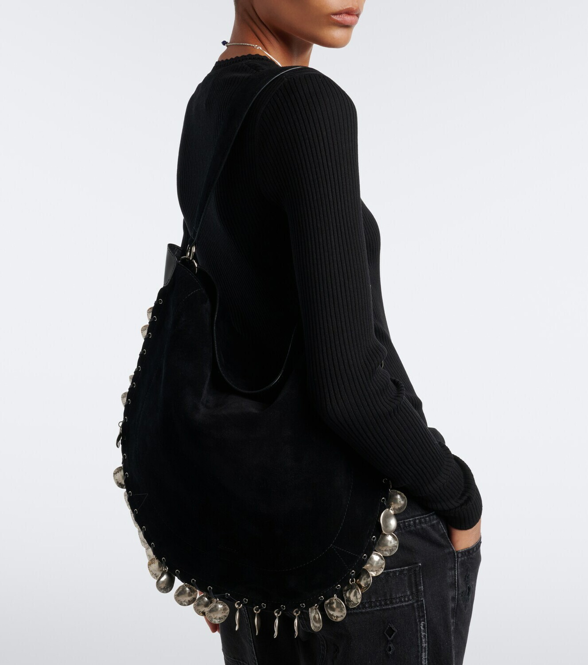 Isabel Marant Oskan Soft Medium suede crossbody bag