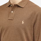 Polo Ralph Lauren Men's Long Sleeve Custom Fit Polo Shirt in Cedar Heather
