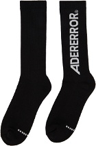 ADER error Black Standic Logo Socks