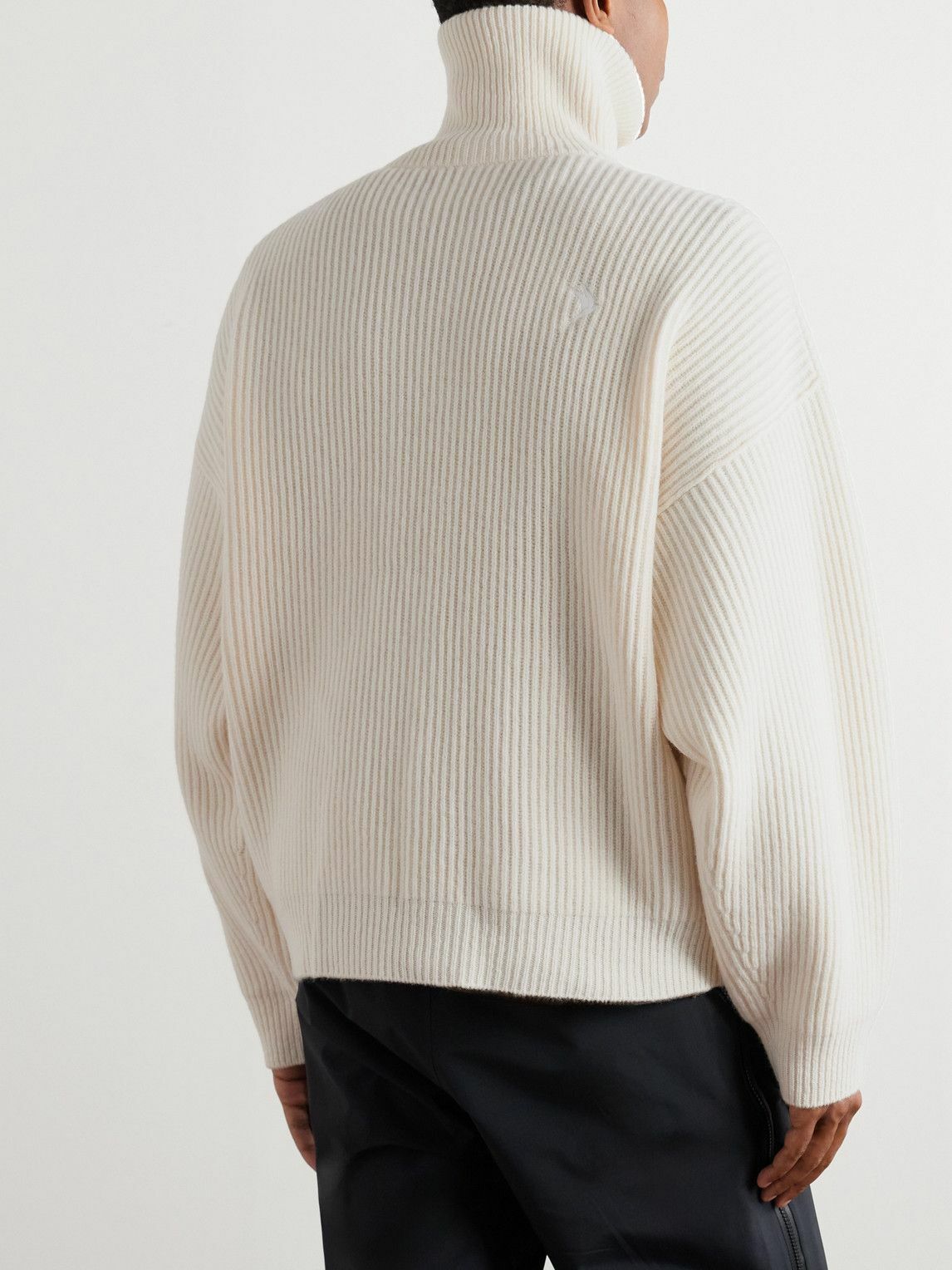 66 North - Vonarstræti Ribbed Boiled-Wool Zip-Up Cardigan - White