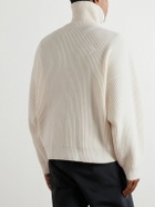 66 North - Vonarstræti Ribbed Boiled-Wool Zip-Up Cardigan - White