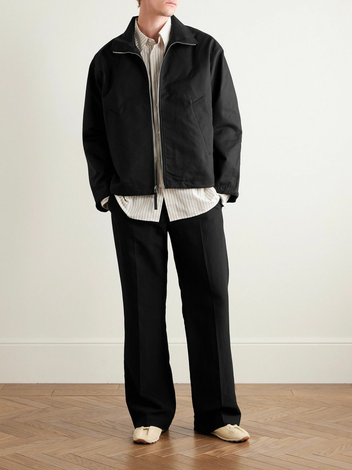 AGOLDE - Laurie Cotton-Canvas Bomber Jacket - Black
