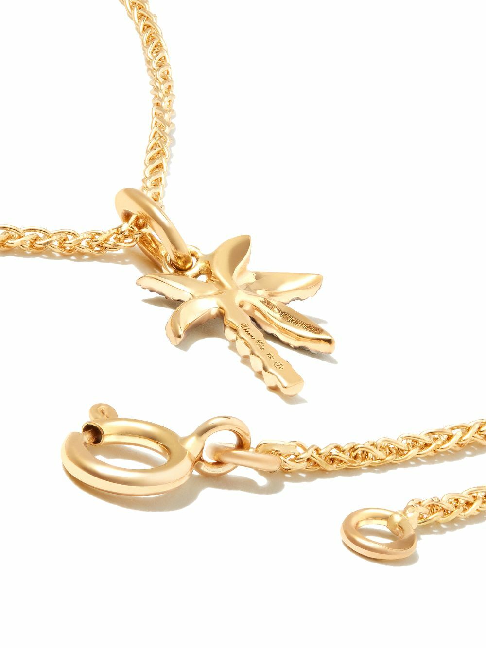 Yvonne Léon 18K Yellow Gold And Diamond Palm Tree Necklace