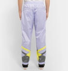 Flagstuff - Logo-Embroidered Tech-Shell Track Pants - Purple