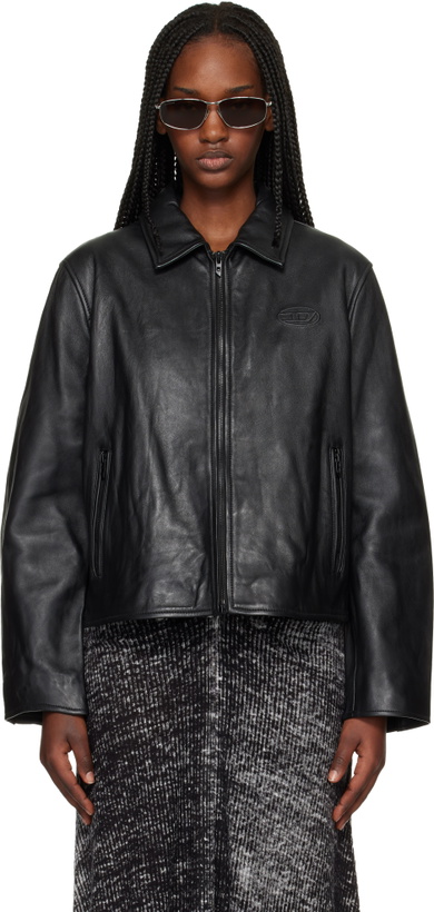 Photo: Diesel Black L-Amar-Fem-S2 Leather Jacket
