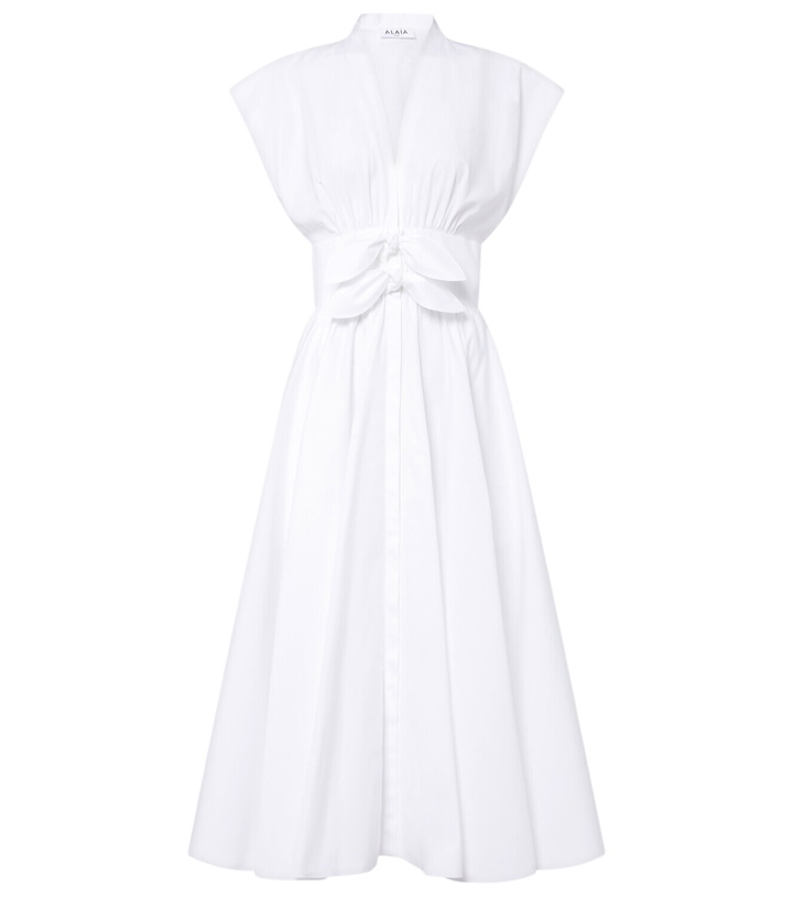 Photo: Alaïa Cotton poplin midi dress