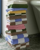 Hay Check Bath Towel Blue/Beige - Mens - Bathing