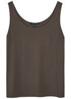 Eileen Fisher Silk Tank Brown
