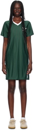 adidas Originals Green Adicolor 3-Stripes Pinstripe Minidress