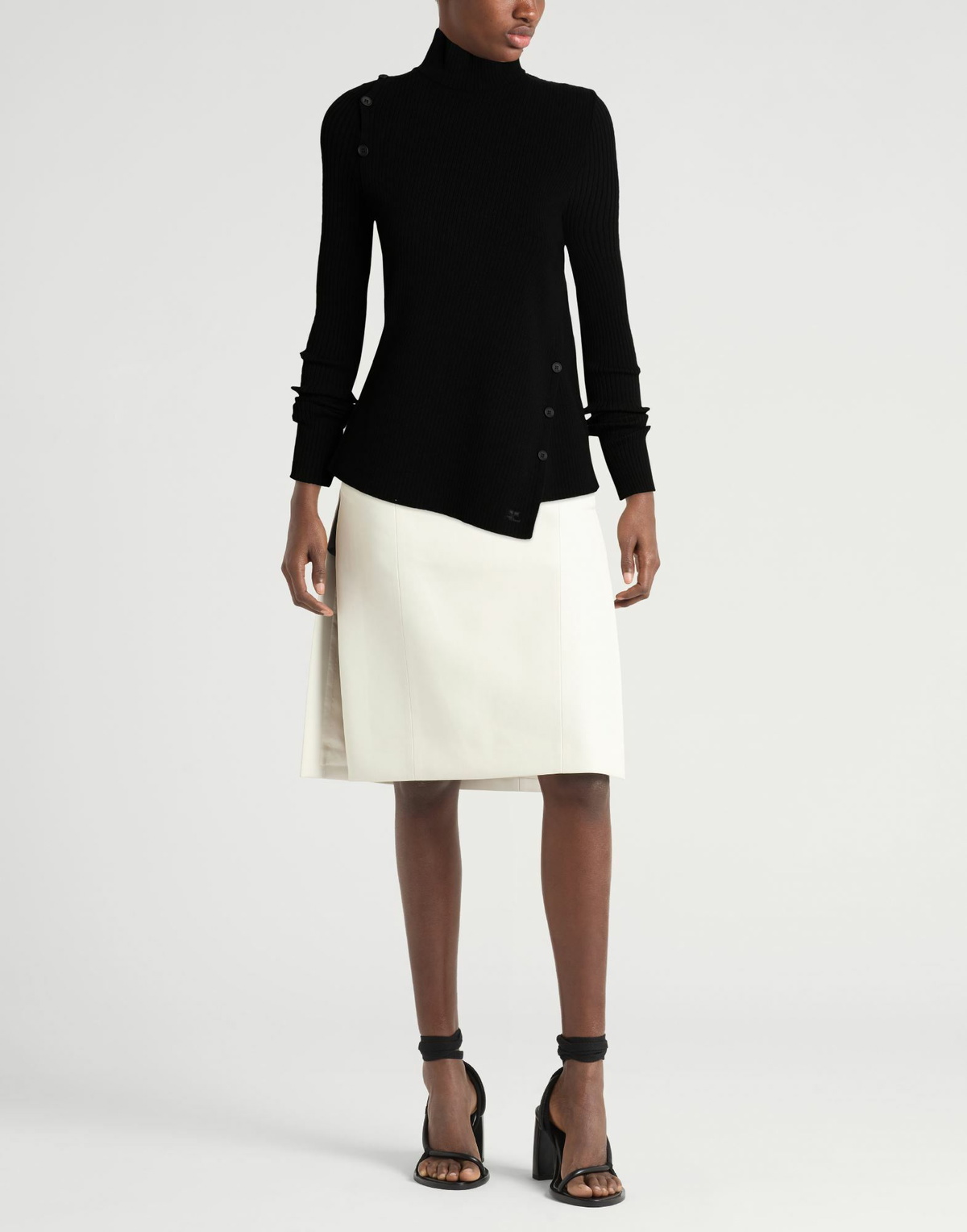 Courrèges Womens Turtleneck in Black