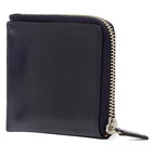 Il Bussetto - Polished-Leather Zip-Around Wallet - Men - Navy