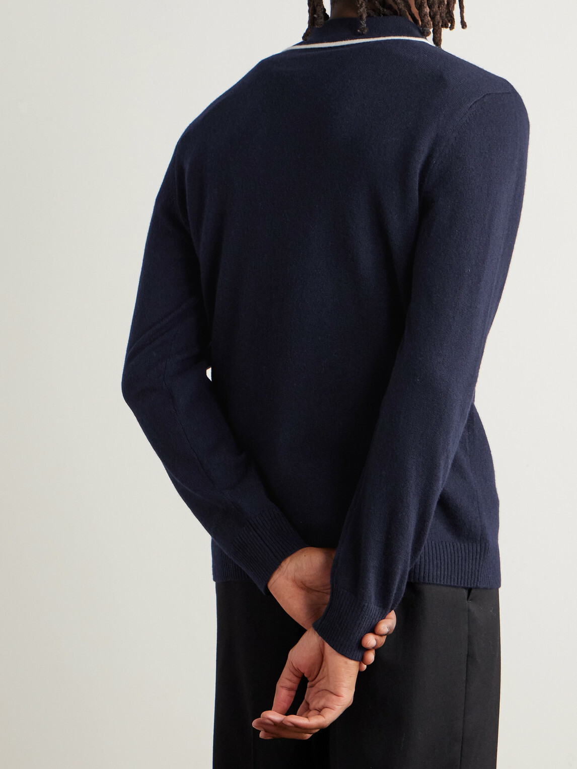 Mr P. - Cashmere Polo Sweater - Blue