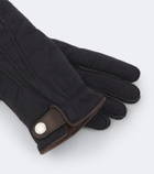 Brunello Cucinelli Leather-trimmed shearling gloves