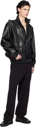 Hugo Black Stacked Logo Sweatpants