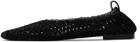 SIMONMILLER Black Crochet Riad Ballerina Flats