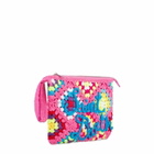 MC2 Saint Barth Parisienne Pink Crochet Pouch Bag With Saint Barth Embroidery