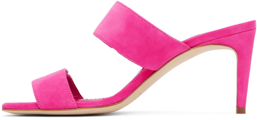 Manolo Blahnik Pink Nebre Mules