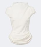 Magda Butrym Draped cotton and silk top
