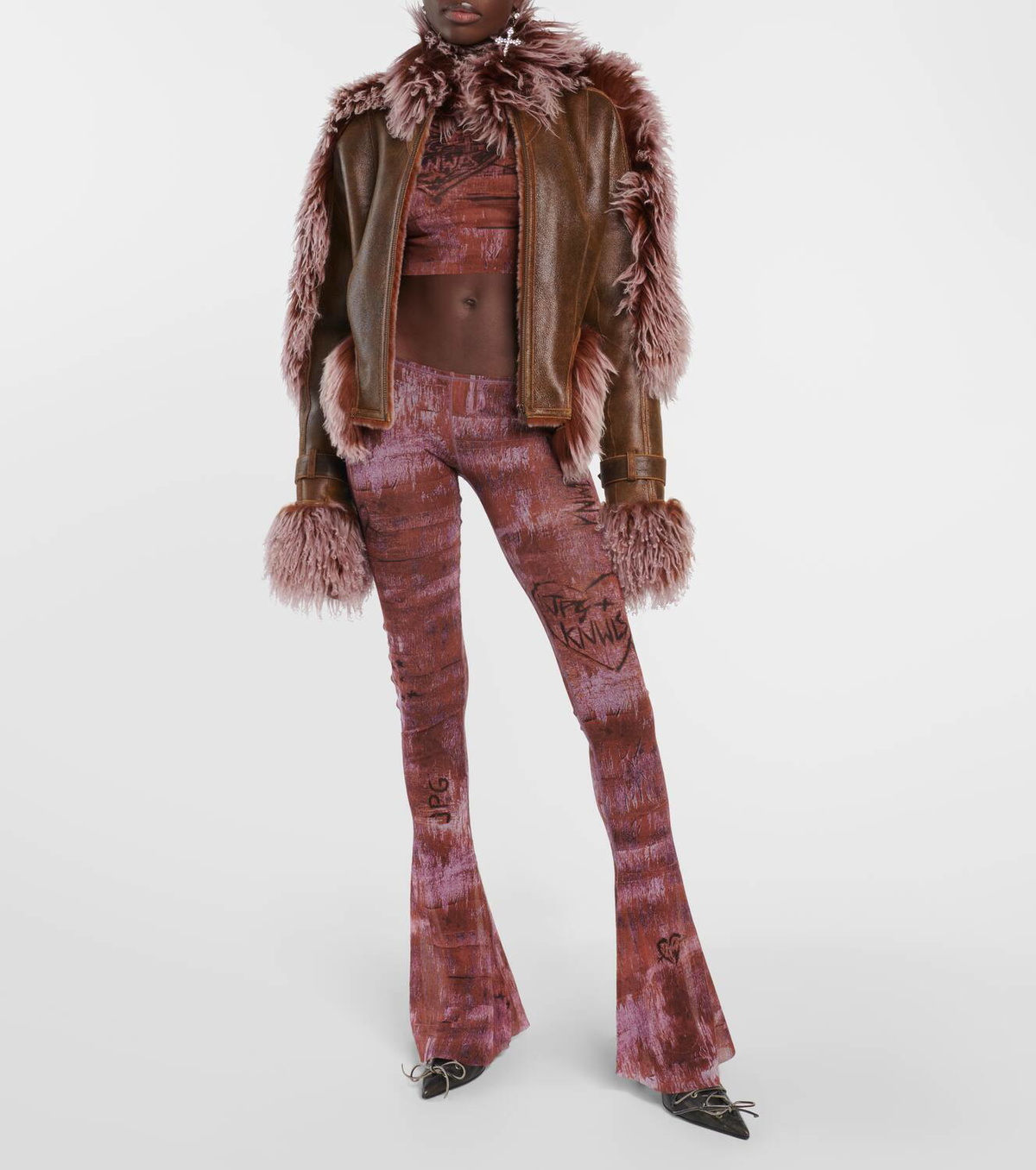 JEAN PAUL GAULTIER slinky knit flares main image 0
