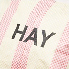 HAY Recycled Candy Stripe Wash Bag - Small in Red/Yellow