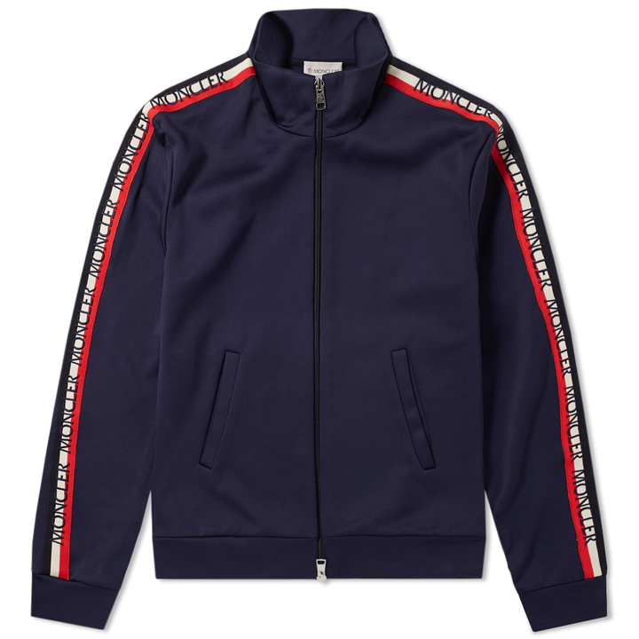 Photo: Moncler Taped Sleeve Zip Track Top Blue