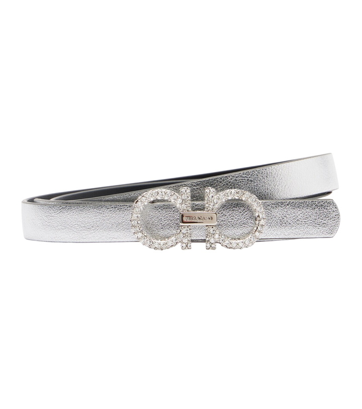 Photo: Ferragamo Gancini metallic leather belt