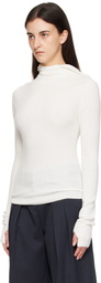 The Frankie Shop Off-White Danae Knit Hoodie