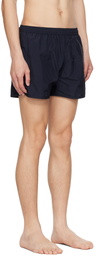 AMI Paris Navy Ami de Cœur Swim Shorts