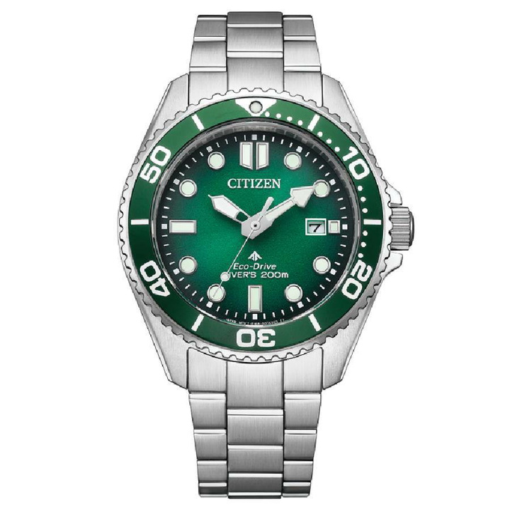 Photo: Citizen Promaster Marine Green Dial Watch BN0269-50W